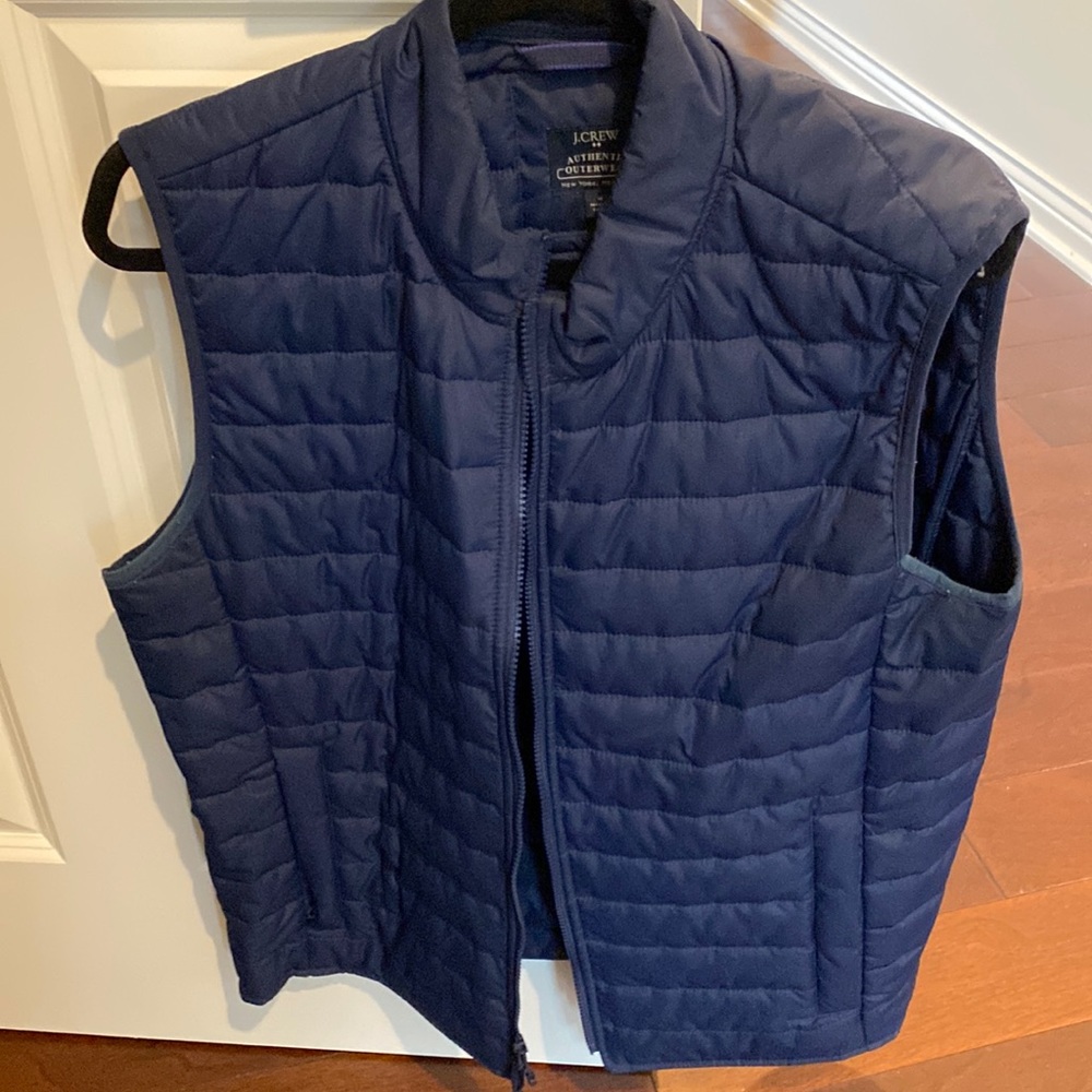 Mens lightweight J Crew puffer vest size medium
